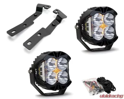 Toyota Tacoma 2016-2021 A-Pillar Light Bracket Kit w/Baja Designs Spot Clear Lens LP4 Pro LED Pair - VR-TAC-915-297801