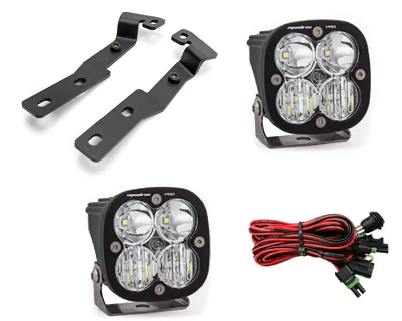 Toyota Tacoma 2016-2021 A-Pillar Light Bracket Kit w/Baja Designs Squadron Pro Series Driving Combo Pattern LED Light Pods Pair - VR-TAC-915-497803