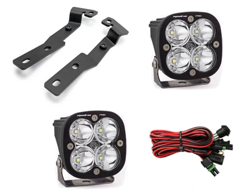 Toyota Tacoma 2016-2021 A-Pillar Light Bracket Kit w/Baja Designs Squadron Pro Series Work/Scene Pattern LED Light Pods Pair - VR-TAC-915-497806