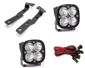 Toyota Tacoma 2016-2021 A-Pillar Light Bracket Kit w/Baja Designs Squadron Pro Series Work/Scene Pattern LED Light Pods Pair