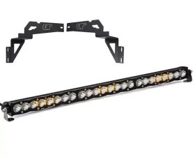 Toyota Tundra 2014-2021 Lower Bumper Light Bar Bracket w/Baja Designs 30 Inch Spot Pattern S8 Series LED Light Bar