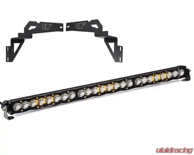Toyota Tundra 2014-2021 Lower Bumper Light Bar Bracket w/Baja Designs 30 Inch Spot Pattern S8 Series LED Light Bar - VR-TUN-900-703001