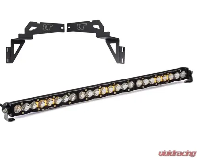 Toyota Tundra 2014-2021 Lower Bumper Light Bar Bracket w/Baja Designs 30 Inch Driving Combo Pattern S8 Series LED Light Bar - VR-TUN-900-703003