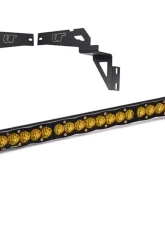 Toyota Tundra 2014-2021 Lower Bumper Light Bar Bracket w/Baja Designs 30 Inch Amber Wide Driving Pattern S8 Series LED Light Bar                                     - VR-TUN-900-703014 - Image 11