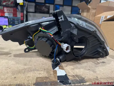 Spec-D Switchback Sequential Turn Signal Animated LED Bar Projector Headlights Matte Black Housing/Clear Lens Nissan 350Z 2003-2005 CLEARANCE - LHP-350Z03JM-SQ-RS