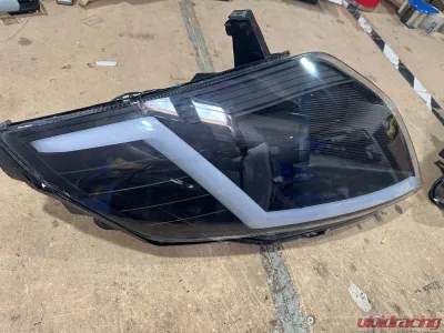 Spec-D Switchback Sequential Turn Signal Animated LED Bar Projector Headlights Matte Black Housing/Clear Lens Nissan 350Z 2003-2005 CLEARANCE - LHP-350Z03JM-SQ-RS