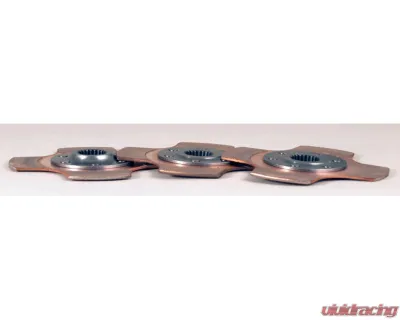 Tilton 7.25" 3-Plate 35mm Spline 10 Teeth 6 Rivets Back-to-Back Metallic Clutch Disc Pack - 64185-2-ABA-52
