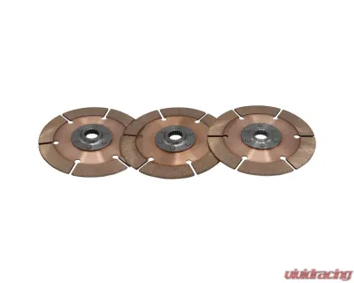 Tilton 35mm Spline 26 Teeth 6 Rivets 7.25" 3-Plate Metallic Clutch Disc Packs w/ Back-to-Back Hub Configuration - 64185-2-ABA-55