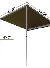Offgrid Olive Drab Polyester 6.5ft x 8.2ft Pull-Out Roof Top Awning                                     - 100000-000400 - Image 2