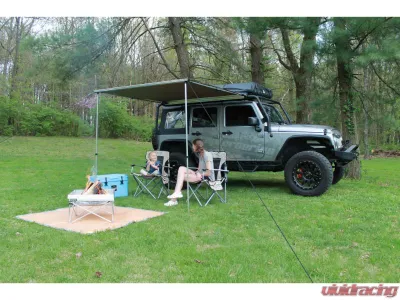 Offgrid Olive Drab Polyester 6.5ft x 8.2ft Pull-Out Roof Top Awning - 100000-000400