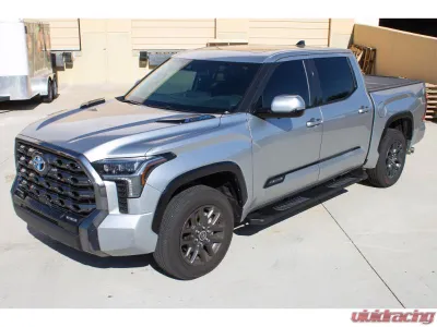 Raptor Series 6inch OEM Style Black Textured Aluminum Slide Track Running Boards Toyota Tundra CrewMax Cab 2022-2024 - 1704-0142BT