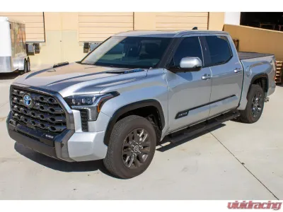 Raptor Series 5inch Oval Style Black Textured Aluminum Slide Track Running Boards Toyota Tundra CrewMax Cab 2022-2024 - 2004-0142BT