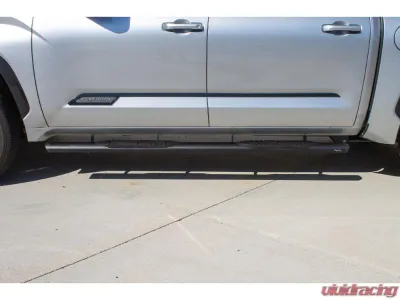 Raptor Series 5inch Oval Style Black Textured Aluminum Slide Track Running Boards Toyota Tundra CrewMax Cab 2022-2024 - 2004-0142BT