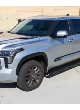 Raptor Series 6.5inch Sawtooth Black Textured Aluminum Slide Track Running Boards Toyota Tundra CrewMax Cab 2022-2024                                     - 2104-0142BT - Image 4