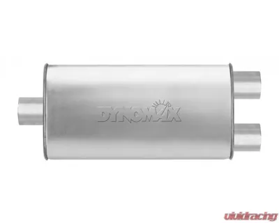 Dynomax 19" Body Centered Inlet Side Dual Outlet Super Turbo Muffler Gm Pickups - 17758
