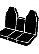 FIA Inc. TR40 Series Wrangler Custom Fit Seat Cover                                     - TR49-4 BLACK - Image 3