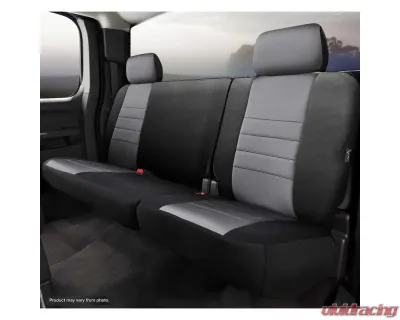 FIA NP90 Series - Neoprene Custom Fit Rear Seat Cover- Black/Gray Center Panel Jeep Gladiator 2020-2021 - NP92-77 GRAY