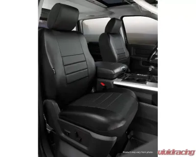 FIA SL60 Series - Leatherlite Simulated Leather Custom Fit Front Seat Cover- Black Front 2022-2024 - SL69-57 BLK/BLK