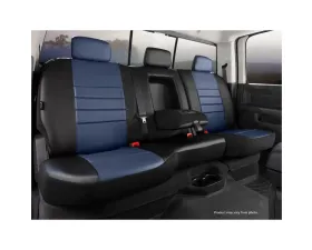 FIA SL60 Series - Leatherlite Simulated Leather Custom Fit Rear Seat Cover- Blue Rear 2022-2024