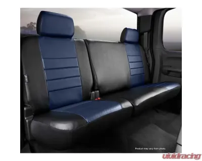 FIA SL60 Series - Leatherlite Simulated Leather Custom Fit Rear Seat Cover- Blue Rear - SL65-10 BLUE