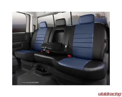 FIA SL60 Series - Leatherlite Simulated Leather Custom Fit Rear Seat Cover- Blue Rear - SL62-80 BLUE