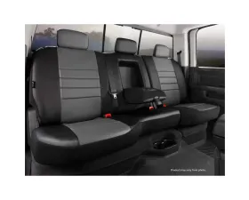 FIA SL600 Series-Leatherlite Simulated Leather Semi-Custom Fit Front Seat Cover-Gray Rear 2022-2024