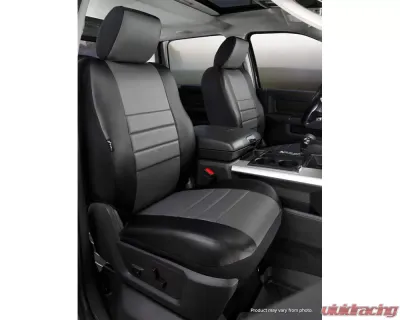 FIA SL60 Series - Leatherlite Simulated Leather Custom Fit Front Seat Cover- Gray Front - SL68-40 GRAY