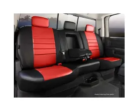 FIA SL600 Series-Leatherlite Simulated Leather Semi-Custom Fit Front Seat Cover-Red Rear 2022-2024