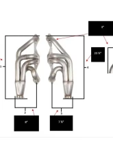 Flowtech Small Block Chevy Turbo Headers Polished Finish                                     - 11573FLT - Image 10