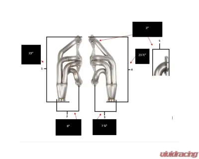 Flowtech Small Block Chevy Turbo Headers Polished Finish - 11573FLT