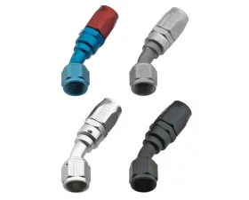 Fragola -12AN x 30 Degree Power Flow Hose End - Black