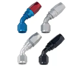 Fragola -12AN x 45 Degree Power Flow Hose End - Black