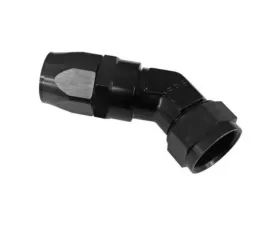 Fragola -10AN x 45 Degree Low Profile Forged Hose End - Black
