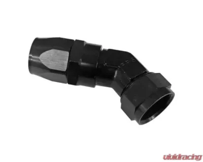 Fragola -10AN x 45 Degree Low Profile Forged Hose End - Black - 104610-BL