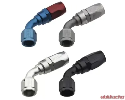 Fragola -4AN x 60 Degree Power Flow Hose End - Black - 106004-BL