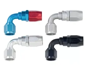 Fragola -6AN x 90 Degree Power Flow Hose End - Black