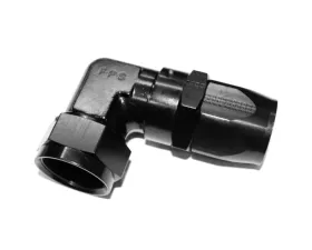 Fragola -10AN x 90 Degree Low Profile Forged Hose End - Black