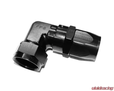 Fragola -10AN x 90 Degree Low Profile Forged Hose End - Black - 109110-BL