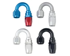 Fragola -10AN x 180 Degree Power Flow Hose End - Black