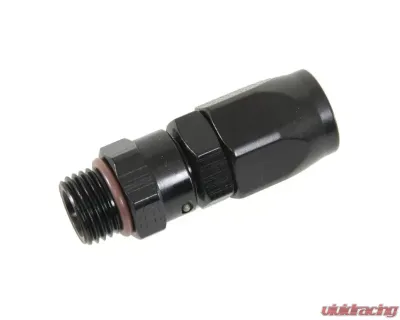 Fragola -12AN Straight x 1 1/16-12 (12) Hose End - Black - 180112-BL