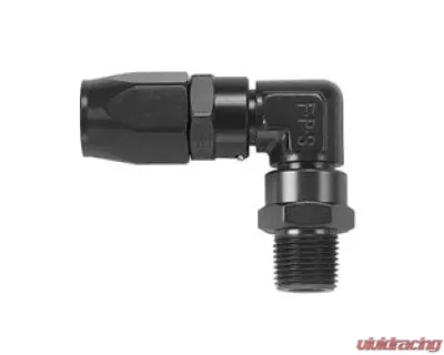 Fragola -10AN x 90 Degree x 1 1/16-12 (12) Hose End - Black - 189011-BL
