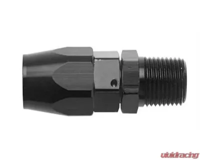 Fragola -6AN Straight Hose End x 1/4 NPT - Black - 190106-BL