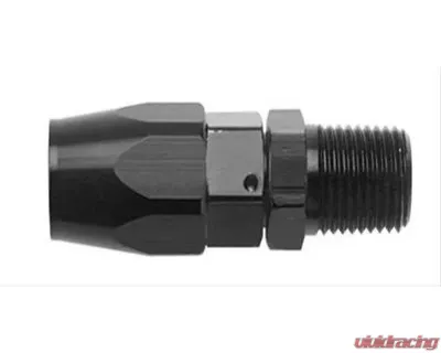 Fragola -6AN Straight Hose End x 3/8 NPT - Black - 190166-BL