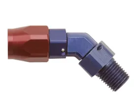 Fragola -6AN x 45 Degree Hose End x 1/4 NPT - Black