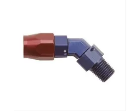 Fragola -10AN x 45 Degree Hose End x 1/2 NPT - Black