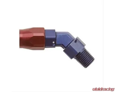Fragola -10AN x 45 Degree Hose End x 1/2 NPT - Black - 194510-BL