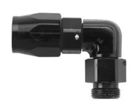 Fragola -8AN x 90 Degree Hose End x 1/4 NPT - Black