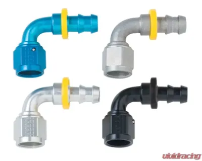 Fragola -10AN Push-Lite End 90 Degree - Black - 209010-BL