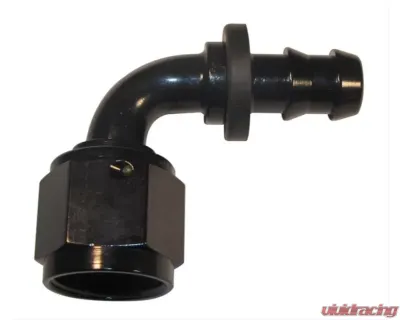 Fragola -10AN Nut x -8AN 90 Degree Push-Lite Hose End For Fuel Cell Conversion - Black - 209110-BL