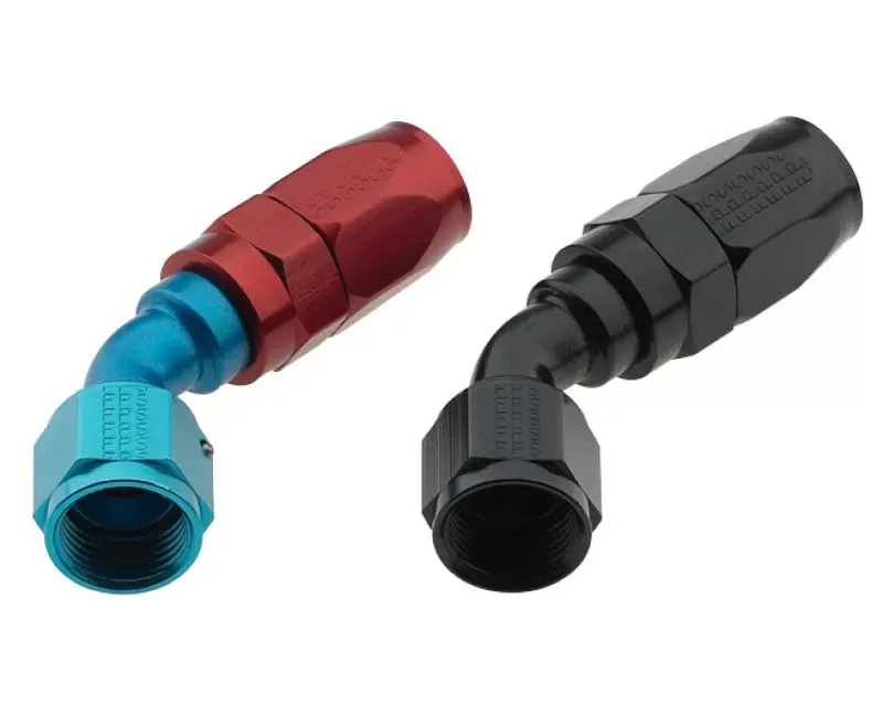 Fragola -6AN Nut x -8AN Hose 45 Degree Expanding Hose End - Black - 224505-BL